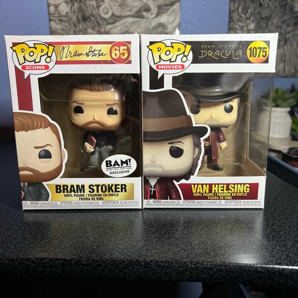 Funko Pop! Bram Stoker (Books A Million Exclusive) #65 and Van Helsing #1075